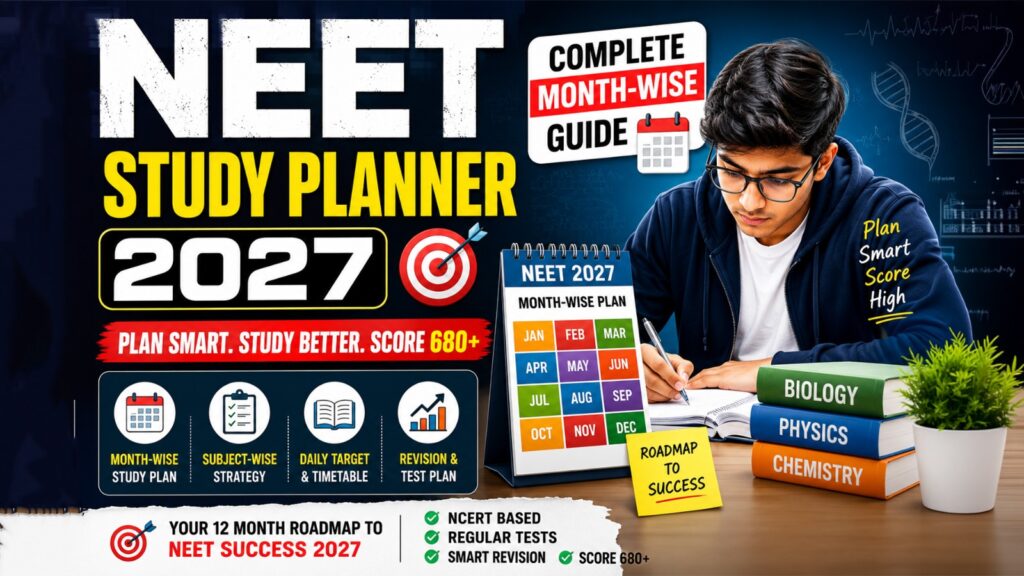 NEET Study Planner 2027 – Complete Month-Wise Preparation Guide by Rajeev Dixit Career Institute (RDCI)